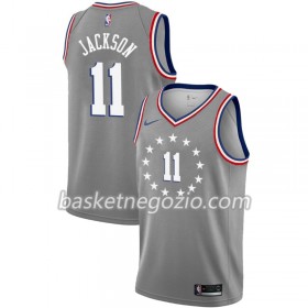 Canotte Uomo Philadelphia 76ers Demetrius Jackson 11 2018-19 Nike City Edition Grigio Swingman